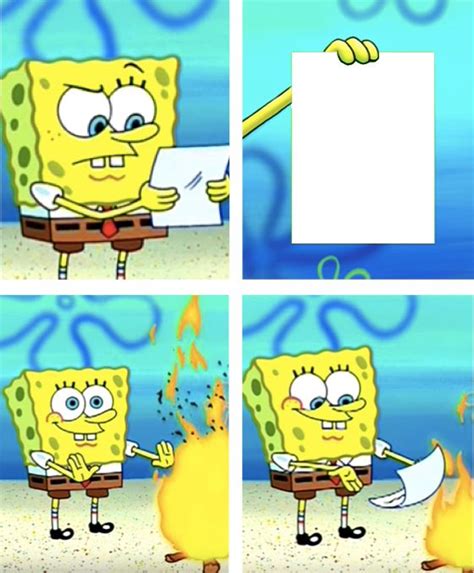 spongebob burning paper rtl blank template imgflip