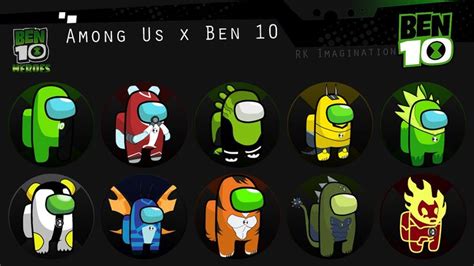 Ben 10 X Among Us Skins Stiker