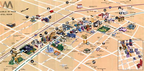 Карта схема The Strip Лас Вегас Las Vegas  25mb