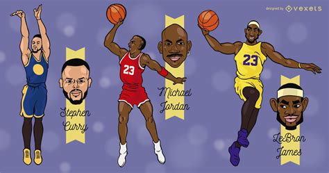 Basketball Cartoon Players