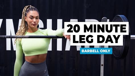 20 Minute Leg Workout Barbell Only Leg Day Jade Packer Youtube