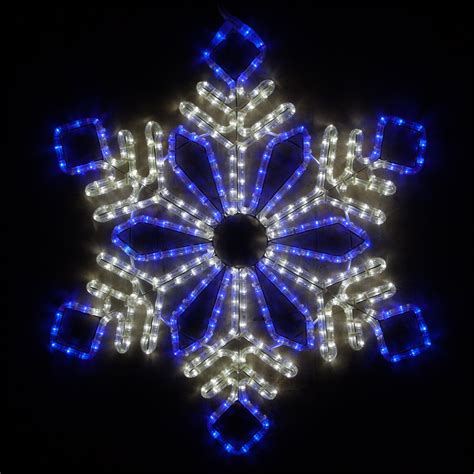 Snowflakes And Stars 28 Led Diamond Flower Snowflake Blue And Cool