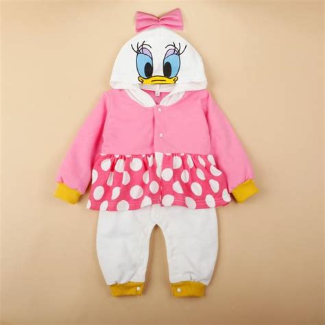Daisy Duck Hooded Baby Romper Costume Newborn Costume Newborn
