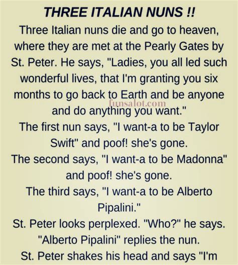 Three Italian Nuns Funny Story Funsalot
