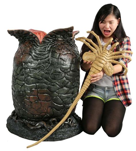 neca alien egg and facehugger foam and latex prop replica with led lights