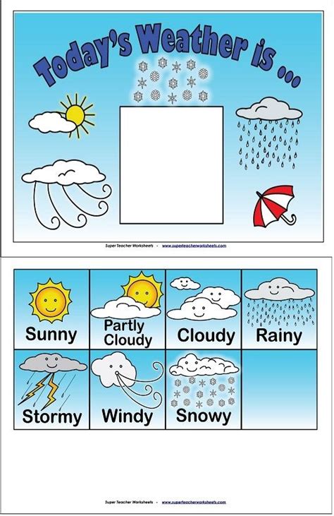 todays weather weather kindergarten weather charts kindergarten