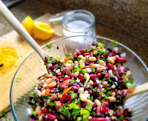 Easy Cold Bean Salad Recipe Side Dish And Appetizer