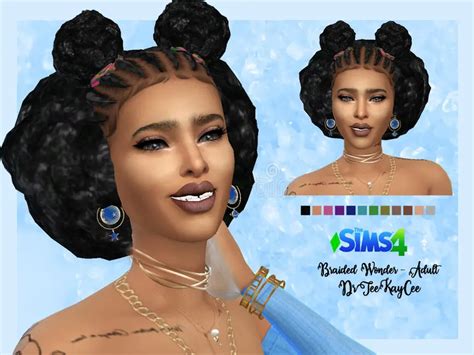 Sims 4 Maxis Match Braided Hair