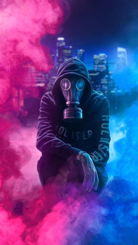 Digital Digital Art Artwork Smoke Colored Smoke Mask Gas Masks