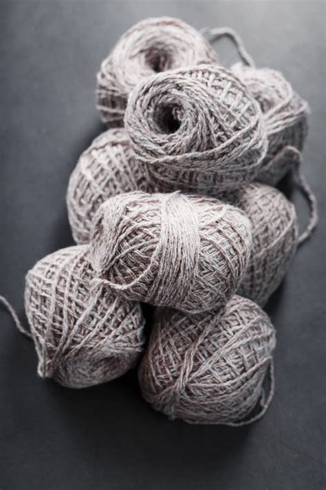 Balls Of Brown Wool Yarn Made Of Natural Wool Stock Image Image Of