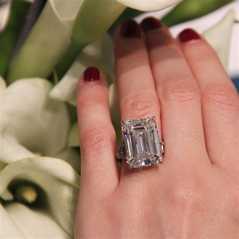 20 Carat Emerald Cut Colorless D Flawless Clarity Cz Wedding Engagement Ring Ebay