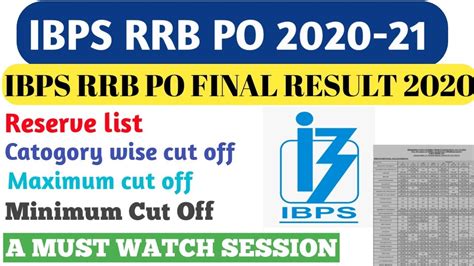 Ibps Rrb Po Final Cut Off Ibps Rrb Po Final Cut Off Ibps Rrb Po Final Result Youtube