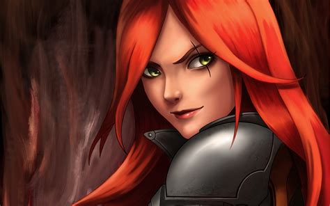 3840x2400 Katarina League Of Legends Red Hair Warrior Girl 4k Hd 4k