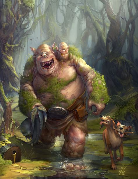 Artstation Swamp Ogre Raluca Iosifescu Criaturas Fantásticas
