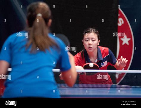 ariel hsing returns a serve at the u s olympic table tennis trials in cary n c feb 12 2012