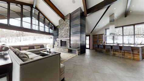 Matterport 3d Showcase Modern Glam Living Room Mountain House Plans