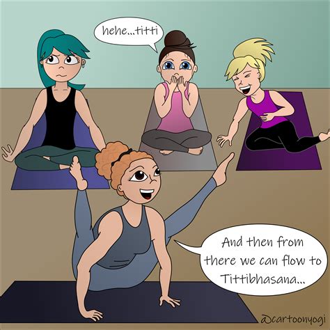 Tittibhasana In Yoga Cartoon Yoga Funny Comics