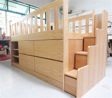 It will not only save plenty of space but also serves as a storage desk and an extra. Loft Bed with Storage | Custom Kids Furniture in Singapore ...