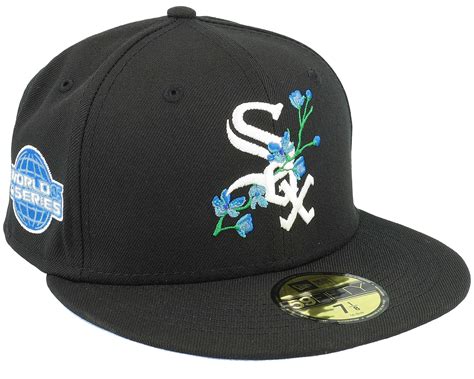 Chicago White Sox 59fifty Sidepatchbloom Black Fitted New Era Cap