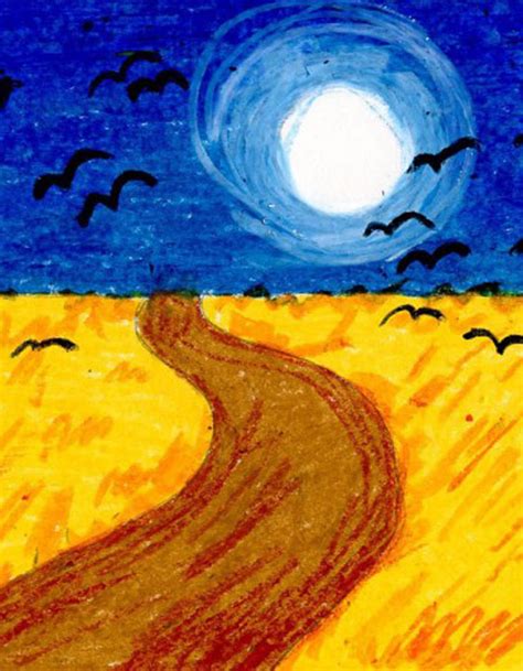 Van Gogh Wheat Field With Crows · Art Projects For Kids