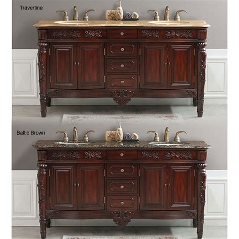 This master bathroom double sink vanity is lit by a strip of warm white leds, as well as two modern bathroom pendants. Shop Othella 67-inch Double Sink Bathroom Vanity - Free ...