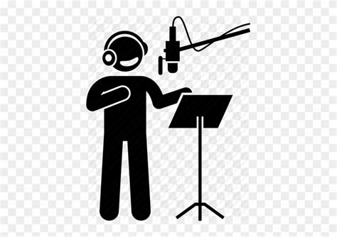 Singing Clipart Recording Studio Mic - Voice Over Artist Icon - Free ...