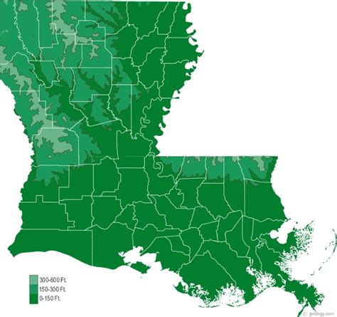 Louisiana Louisiana Map Louisiana State Map Physical Map