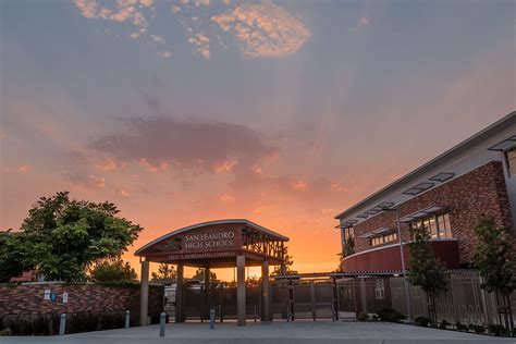 The san leandro hills run above the city to the northeast. San Leandro High School - Wikipedia