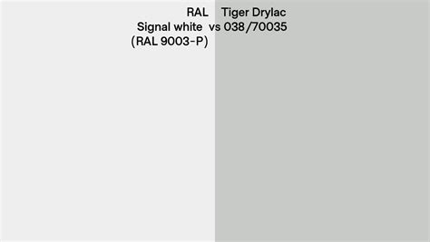 RAL Signal White RAL 9003 P Vs Tiger Drylac 038 70035 Side By Side