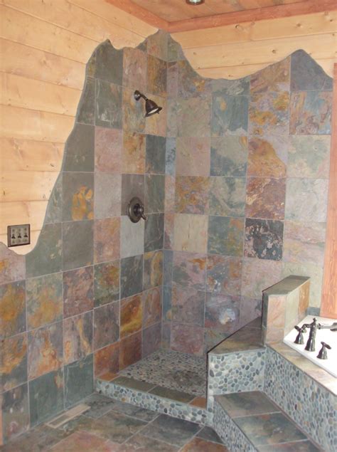Natural Stone Floors For Bathroom 10 River Rock Bathroom Rock Shower