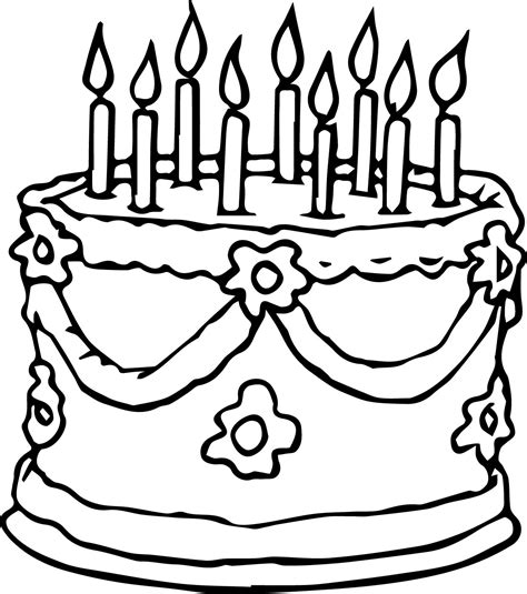 7 Printable Birthday Cake Coloring Page Article Cosjsma