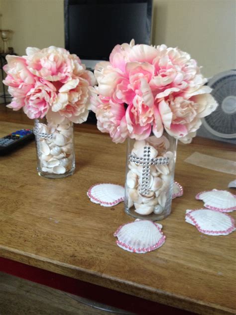 Diy Baptism Centerpieces