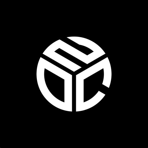 Noc Letter Logo Design On Black Background Noc Creative Initials