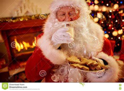 Real Santa Claus Christmas Traditional Served Food Stock Photo Image