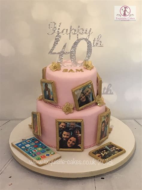 Here are just some of our favourite birthday cakes, but we also create lots of themed and novelty birthday cakes personalised to their favourite. Selfie themed photo cake for a 40th Birthday | Celebration cakes, Mom cake, Cake decorating