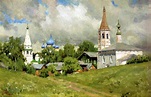 Suzdal-old Russian town. Oil painting by Russia artist Vladimir ...