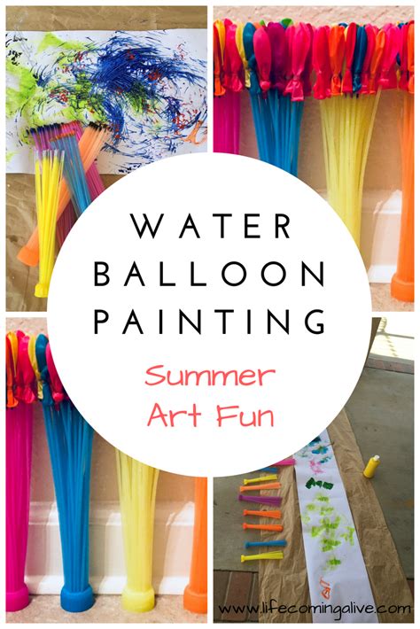 Water Balloon Painting Messy Summer Art For Kids Life Coming Alive