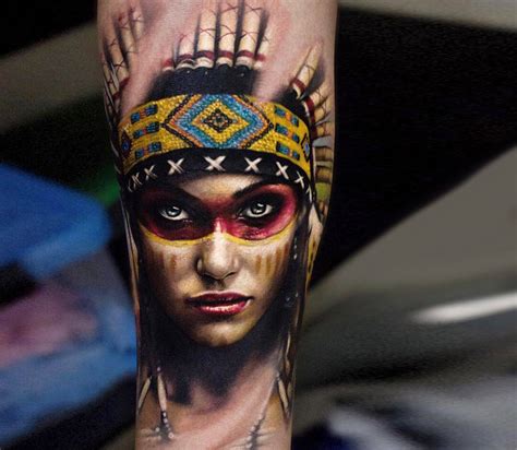 Indian Girl Tattoo By Andrey Stepanov Photo 27625