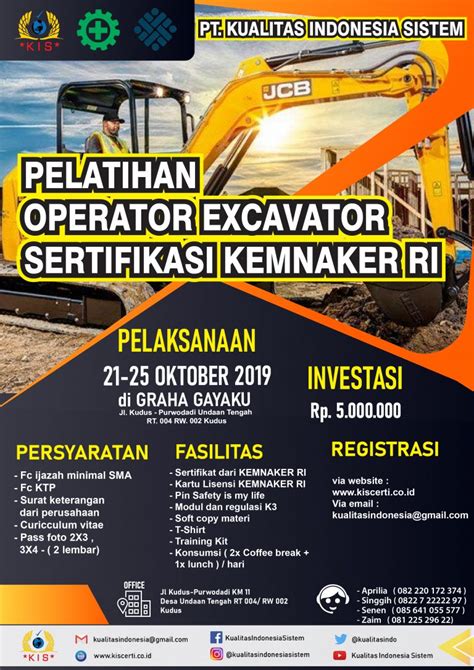 Pelatihan Operator Excavator Pt Kualitas Indonesia Sistem Kis