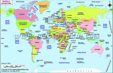 Map Of The World For Kids With Countries Labeled Printable