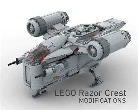 Lego Moc Razor Crest Modifications 75292 By 0rig0 Rebrickable Build