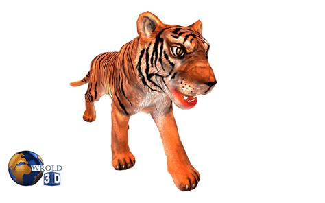 3d Model Tiger Rigged Animated Lowpoly 3d Model Vr Ar Low Poly