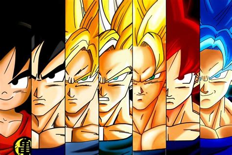 Super Saiyan Goku Transformation Evolution Poster 18x24 Ssid2016