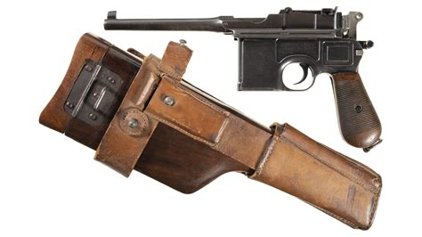 Mauser Model 1896 Broomhandle Pistol With Shoulder Stock Rock Island