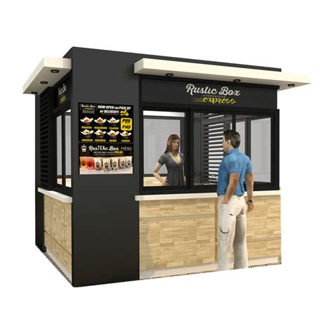 Modern Outdoor Burger Kiosk Street Fast Food Booth Design