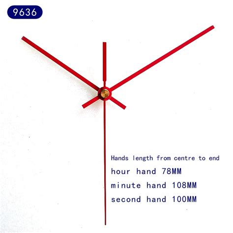 S Shaft Red Clock Hands 9636just Hands Metal Aluminum Material Diy