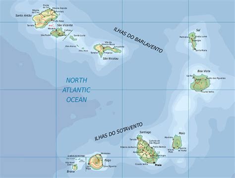 Islas De Cabo Verde Mapas Geográficos De Cabo Verde Mundo Hispánico