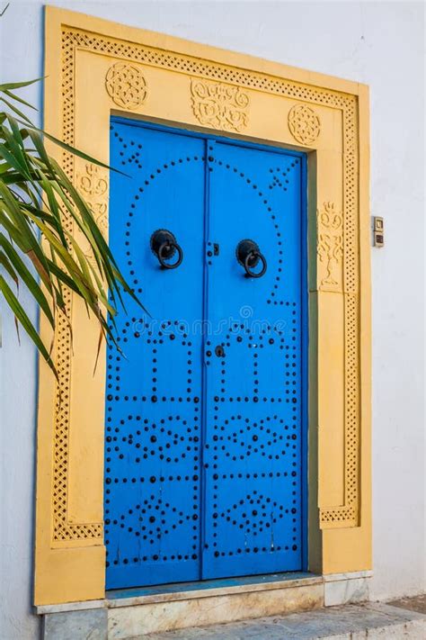 Porte Locale Typique De Maison Traditionnelle Tunis Tunisie Photo