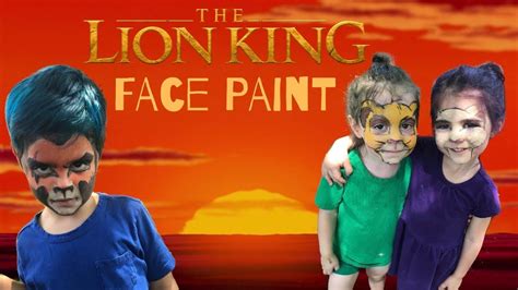 Disney Lion King Face Paint Kids Diy Face Paint Youtube