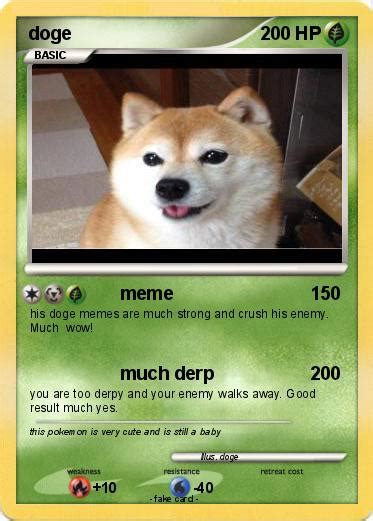 Pokémon Doge 1585 1585 Meme My Pokemon Card